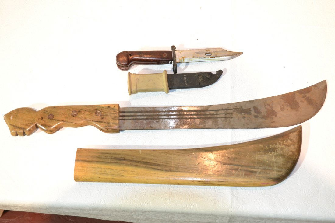 AK - 47 (11" ) & MACHETE WITH SHEATH (27")