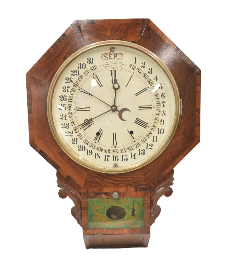 GALUSHA MARANVILLE WALL CALENDAR CLOCK (1 of 10)