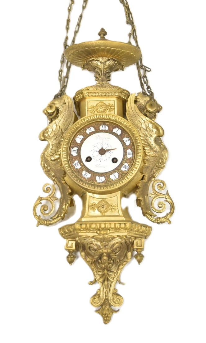 DENIERE PARIS BRONZE CARTEL CLOCK (1 of 12)