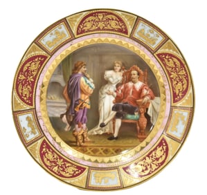 HAND PAINTED ROYAL VIENNA OPERA PLATE