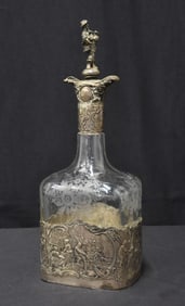 800 DUTCH SILVER MOUNTED DECANTER