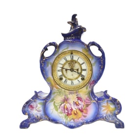 ROYAL BONN ANSONIA MANTLE CLOCK "LA VENDEE"