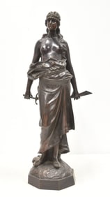 E. TELL , BRONZE SCULPTURE OF JUDITH