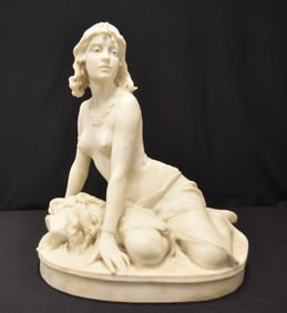 ALFRED LANSON , FRENCH MARBLE JUDITH
