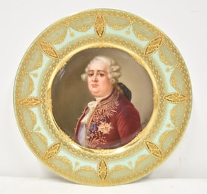 ROYAL VIENNA "LOUIS XVI" PORTRAIT PLATE