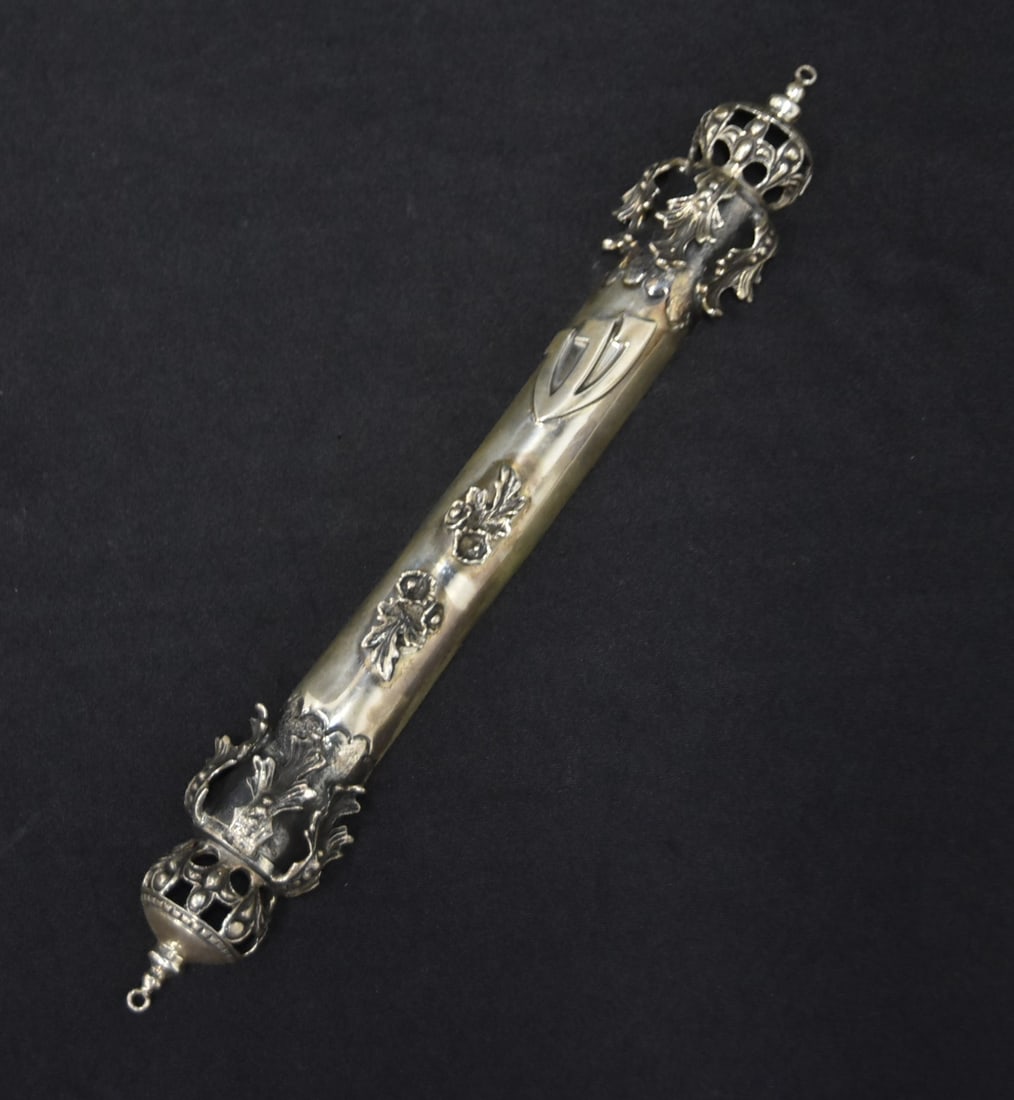 JUDAICA LARGE STERLING SILVER MEZUZAH (1 of 11)