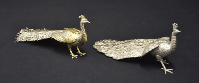 (Pr) CONTINENTAL SILVER PEACOCKS
