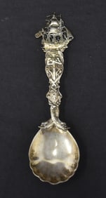 ANTIQUE CONTINENTAL SPOON WITH SHIP
