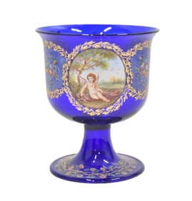 VENETIAN ENAMELED GLASS CUP