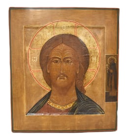19th C RUSSIAN ICON OF CHRIST