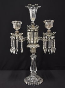 LARGE BACCARAT STYLE CRYSTAL CANDELABRA