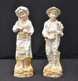 PAIR VICTORIAN BISQUE FIGURES