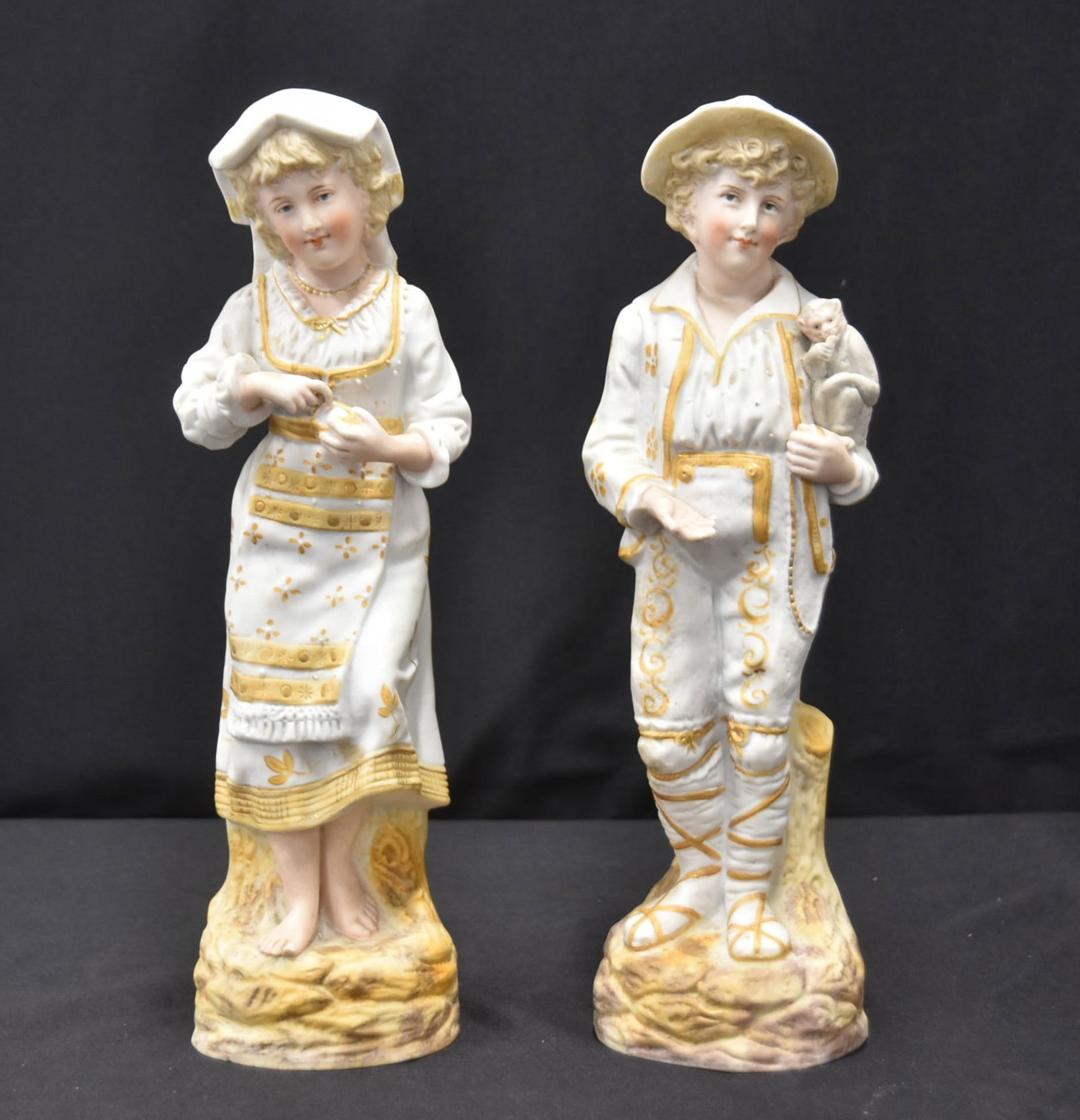 PAIR VICTORIAN BISQUE FIGURES (1 of 8)