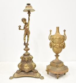 (2) BRONZE TABLE BASES