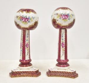 PAIR DECOR MAIN FRENCH OIL LAMP BASES