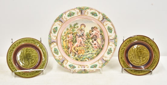 PAIR CHOISY LE ROI FRENCH PLATE & ITALIAN CHARGER