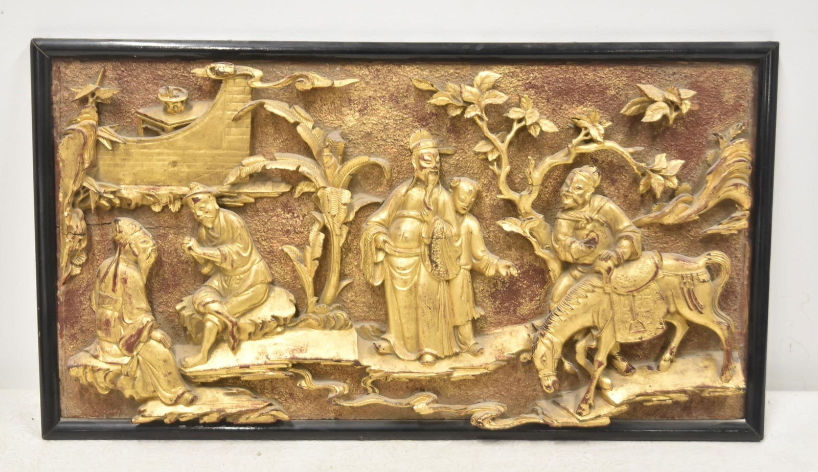 RAISED RELIEF CHINESE TEMPLE CARVING (1 of 8)