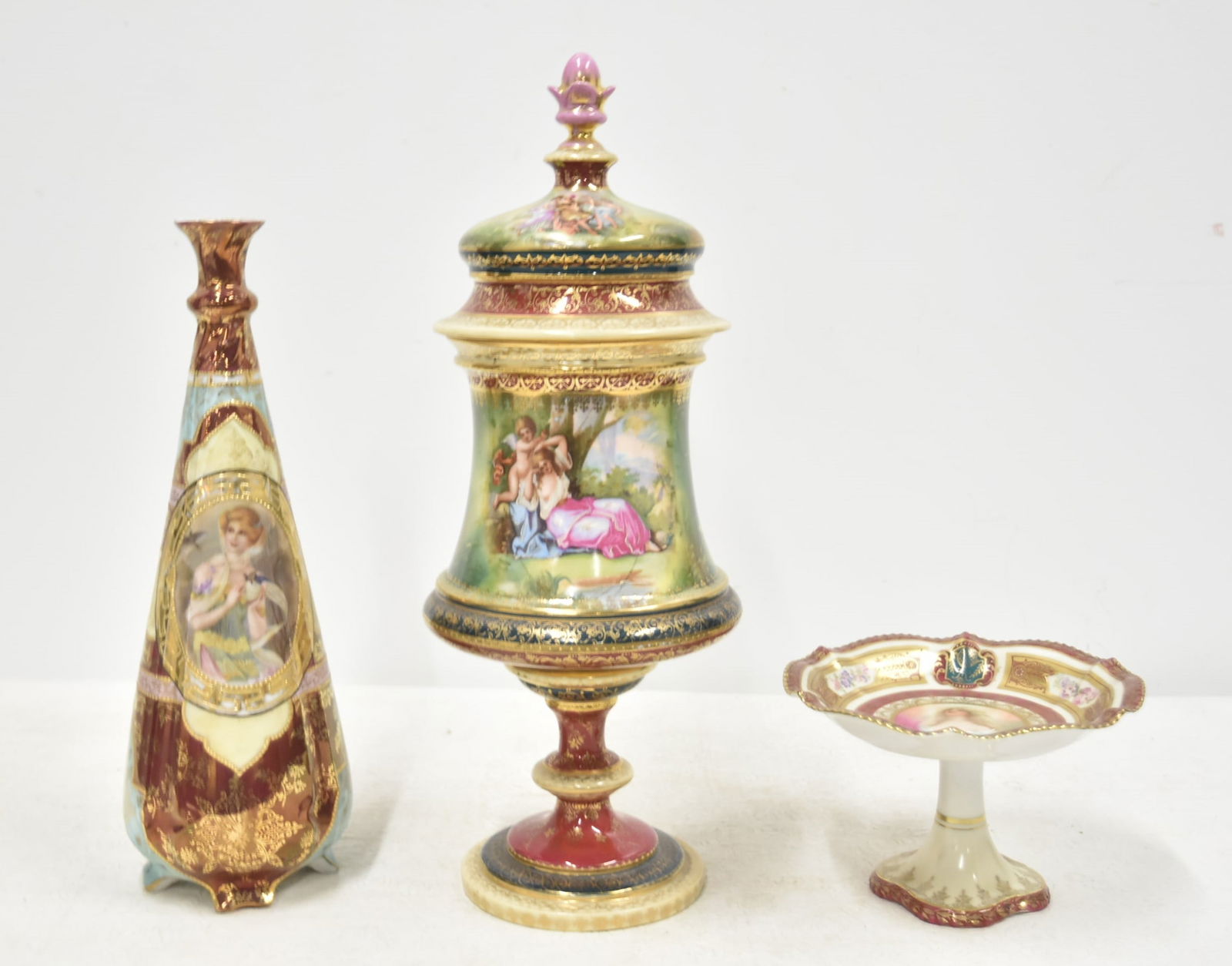 AUSTRIAN VIENNA COVERED URN / VASE / TAZZA (1 of 14)