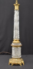 WARREN KESSLER EMPIRE STYLE CUT CRYSTAL LAMP