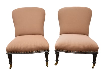 PAIR RALPH LAUREN SLIPPER CHAIRS