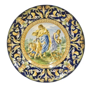 ITALIAN CAPODIMONTE MAJOLICA CHARGER
