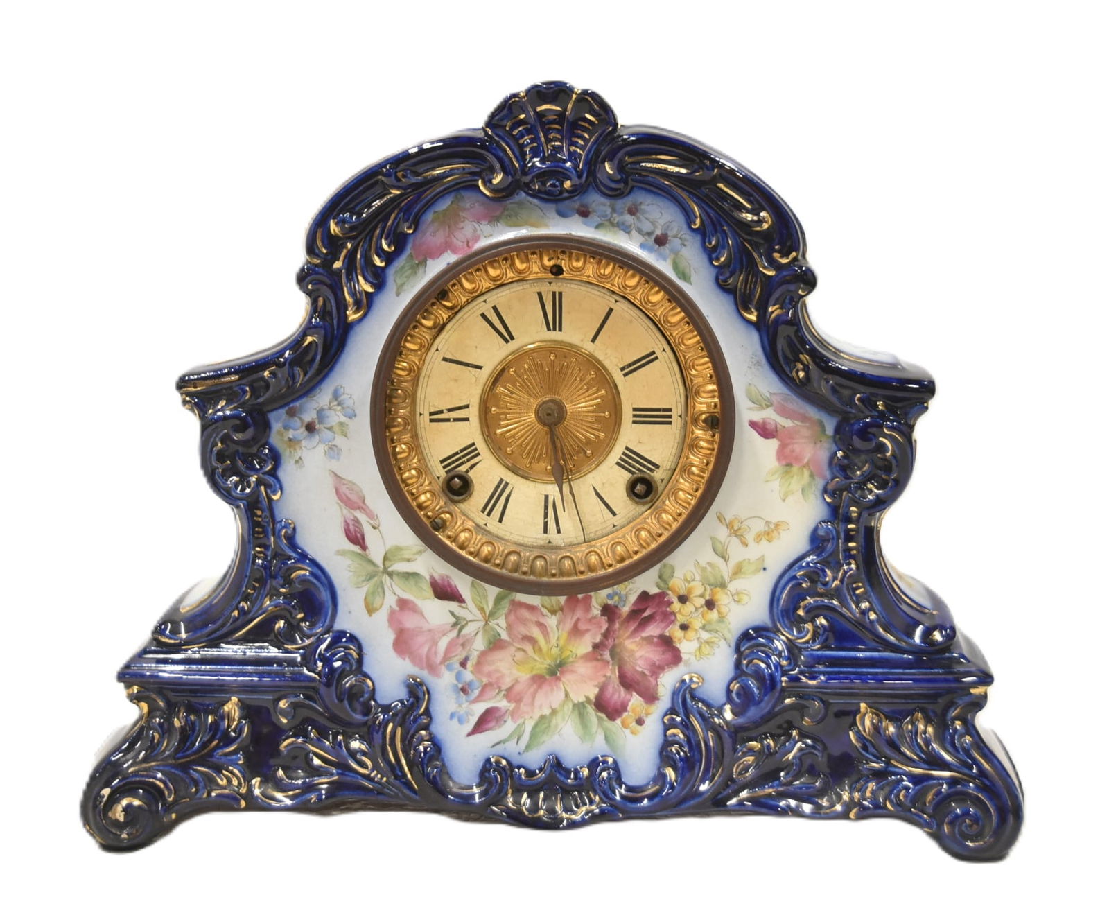 ANSONIA "PECONIC" CHINA CASE CLOCK (1 of 8)