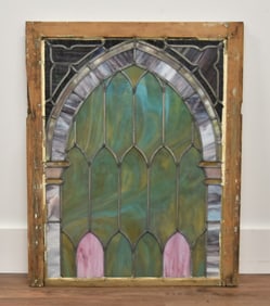 ANTIQUE STAINED GLASS WINDOW