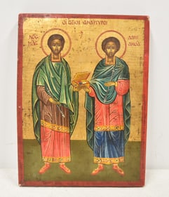 HAND PAINTED BYZANTINE STYLE GREEK ICON