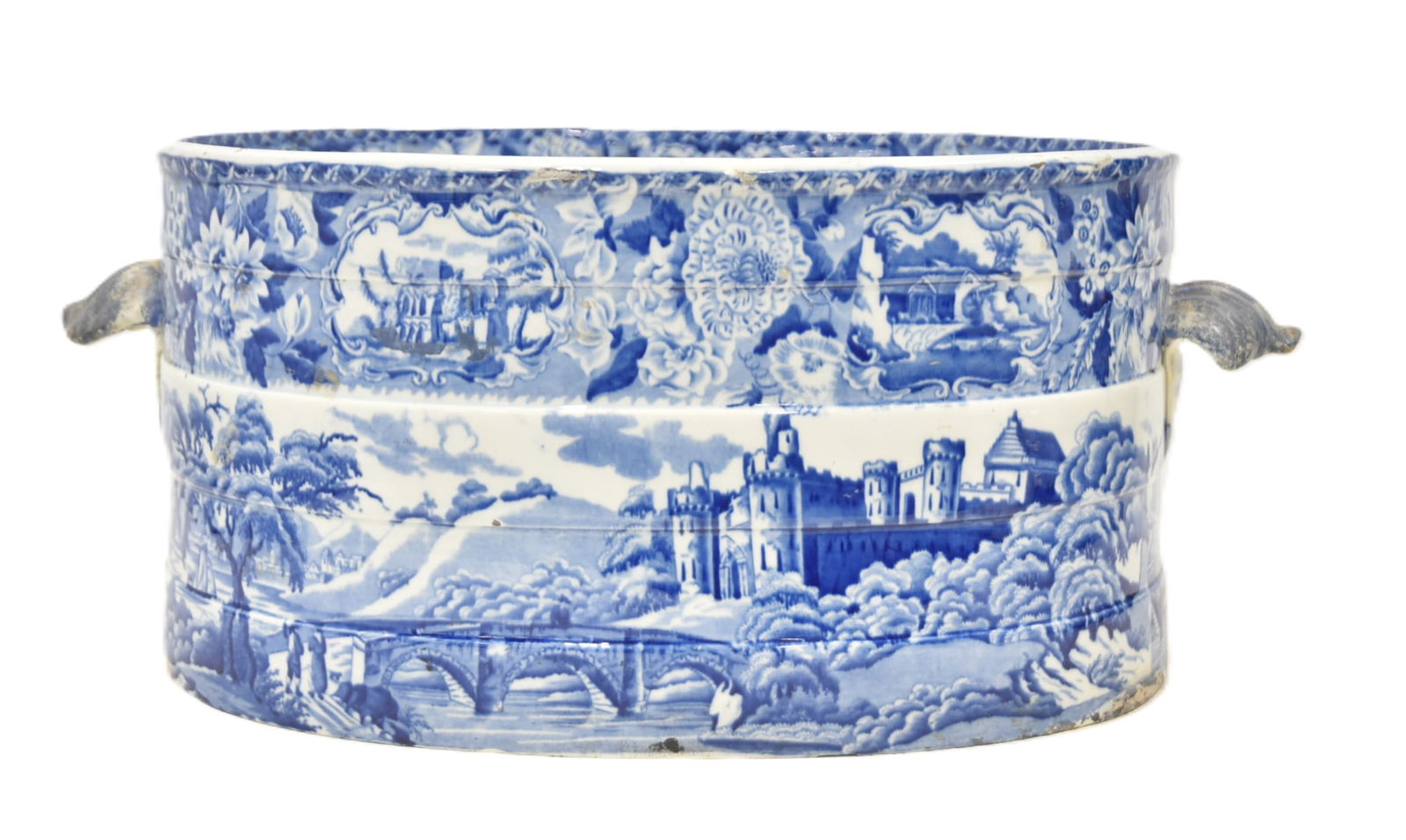 19thC ENGLISH BLUE & WHITE FOOTBATH (1 of 13)
