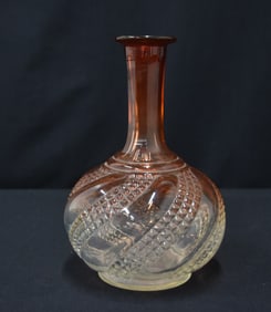 AMBERINA SWIRL GLASS BOTTLE
