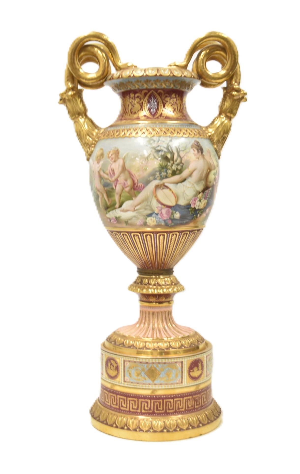 PALATIAL 19thC ROYAL VIENNA PORCELAIN URN (1 of 15)