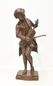 PAUL DUBOIS , BRONZE YOUNG MOZART SCULPTURE