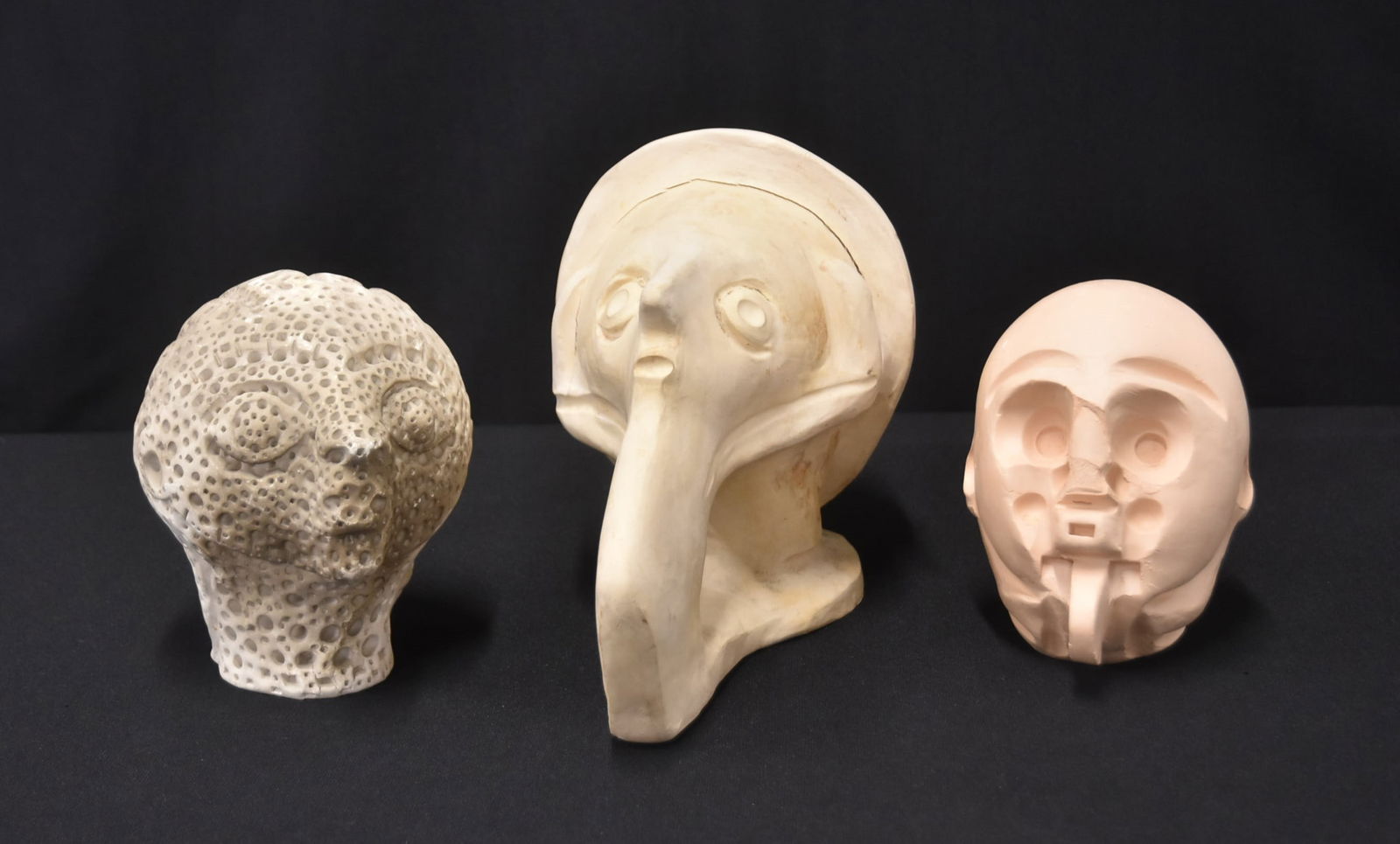 (3) ALEXANDER NEY TERRACOTTA HEAD SCULPTURES (1 of 15)