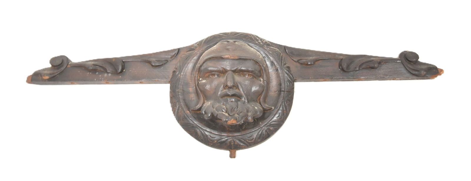 ANTIQUE WOOD CARVING OF MEDIEVAL MAN (1 of 9)
