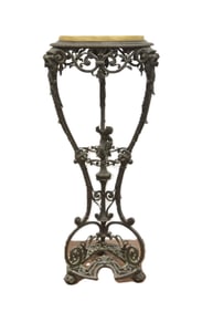 ANTIQUE BRONZE PEDESTAL STAND