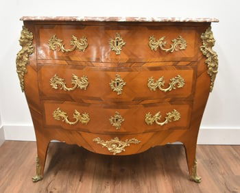 FRENCH BRONZE MOUNTED COMMODE