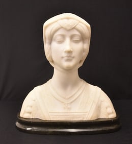 ANTIQUE MARBLE BUST OF "LAURA"
