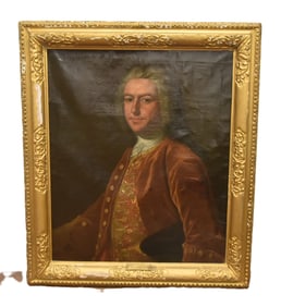 ATTR THOMAS HUDSON , OIL ON CANVAS PORTRAIT