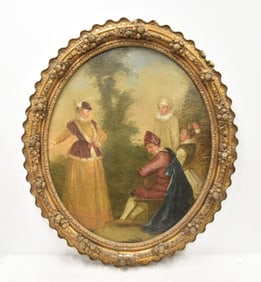 MANNER OF JEAN ANTOINE WATTEAU , OIL ON CANVAS