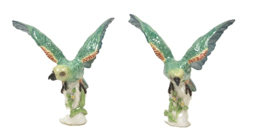 (Pr) EDME SAMSON PORCELAIN PARROTS