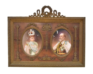 FRENCH ENAMEL IMPERIAL CORONATION PLAQUES