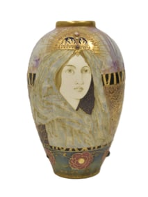 TEPLITZ JEWELED PORTRAIT VASE "WINTER QUEEEN"