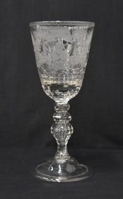 IMPERIAL RUSSIAN ENGRAVED WINE GLASS