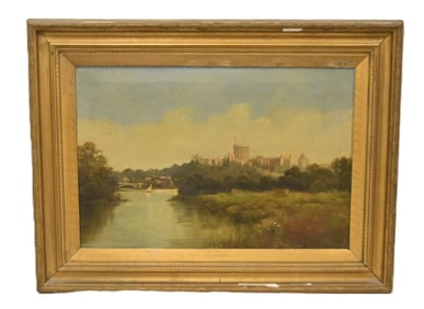 JAMES LEWIS , OIL ON CANVAS VIEW OF WINDSOR
