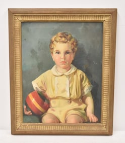 CECIL GOLDING , OIL ON CANVAS PORTRAIT OF BOY