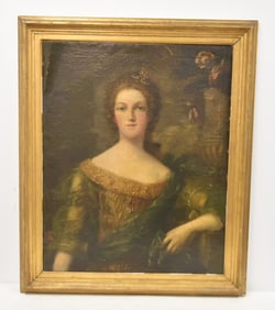 19thC OIL ON CANVAS PORTRAIT MADAME VICTOIRE