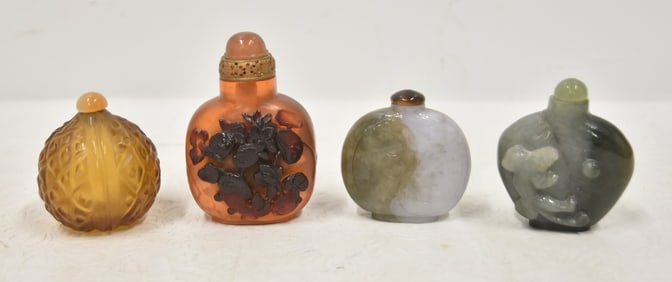 (4) CHINESE SNUFF BOTTLES