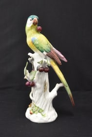 LARGE MEISSEN PARROT IN CHERRY TREE