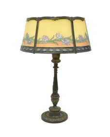 6-PANEL REVERSE PAINTED TABLE LAMP