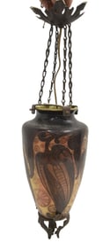 LARGE FRENCH CAMEO GLASS PENDANT FIXTURE
